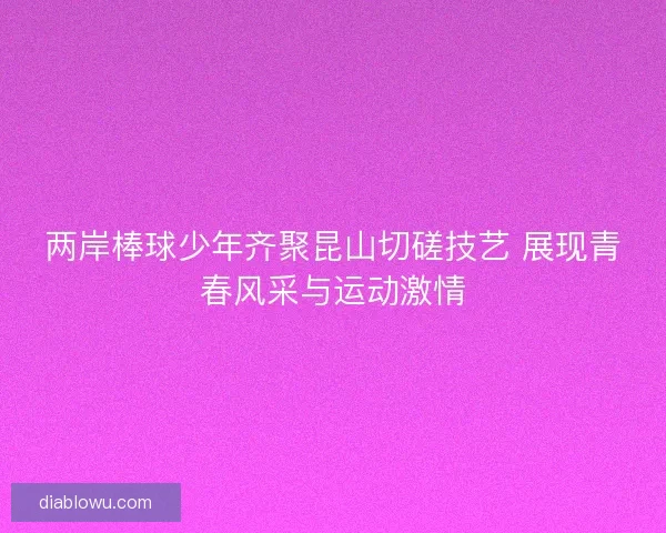 两岸棒球少年齐聚昆山切磋技艺 展现青春风采与运动激情 两岸棒球少年齐聚昆山切磋技艺 展现青春风采与运动激情